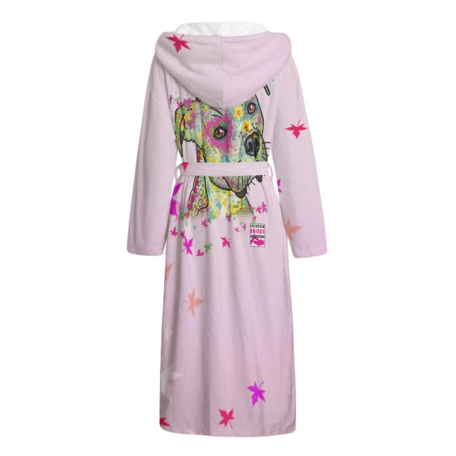 Preview: Bunter Bademantel Calli Callmund aus Flanell – flauschig & farbenfroh, Größen S–2XL